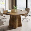 Table de conférence carrée pour bureau à domicile – Table de réunion avec pieds fuselés, jusqu'à six places
