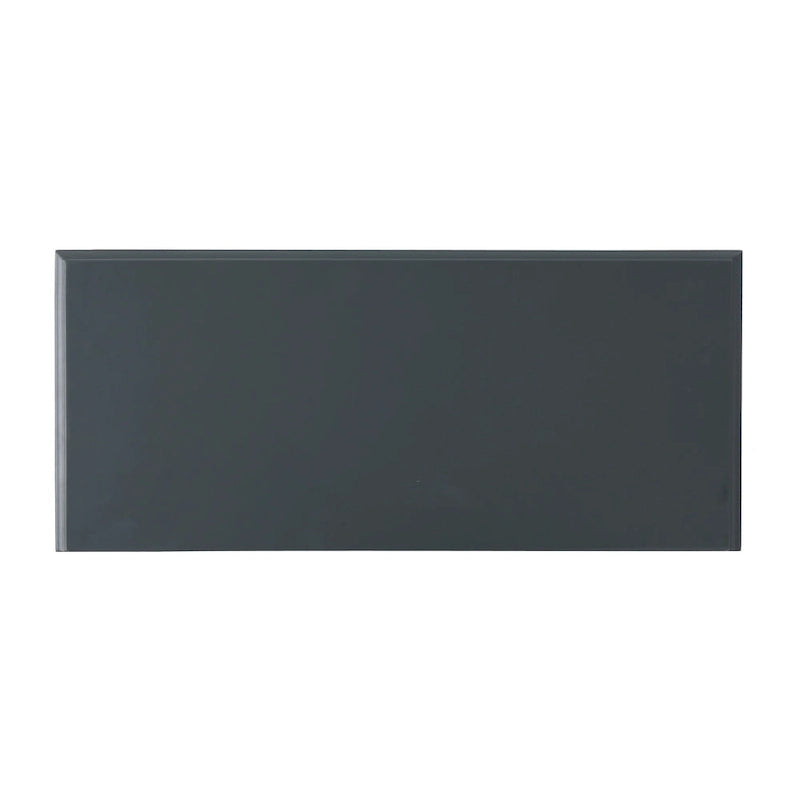 Meuble bas double porte avec finition miroir, gris anthracite