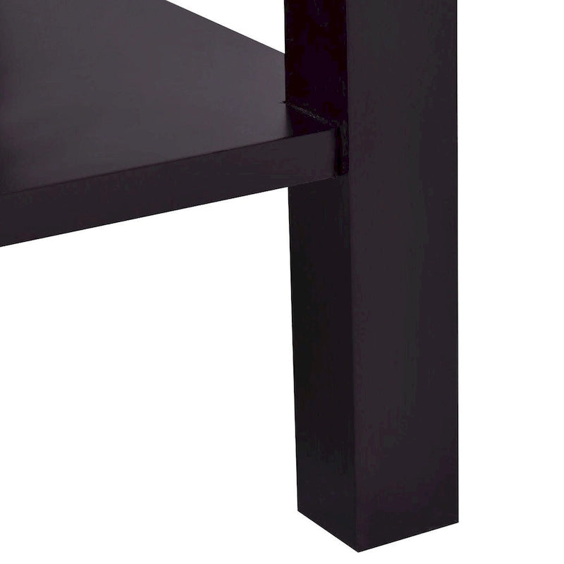 Table de chevet compacte en MDF avec 1 tiroir et étagère inférieure ouverte, table d'appoint de chambre marron