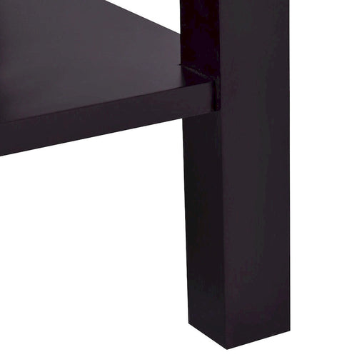 Table de chevet compacte en MDF avec 1 tiroir et étagère inférieure ouverte, table d'appoint de chambre marron