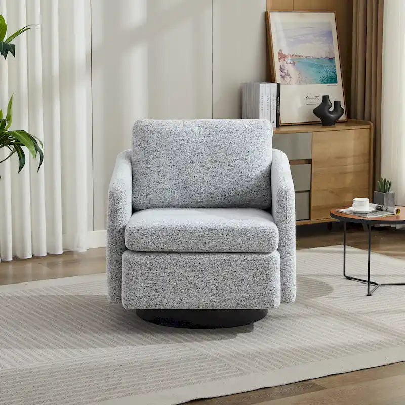 Fauteuil d'appoint moderne pour salon – Canapé simple rembourré avec pieds robustes