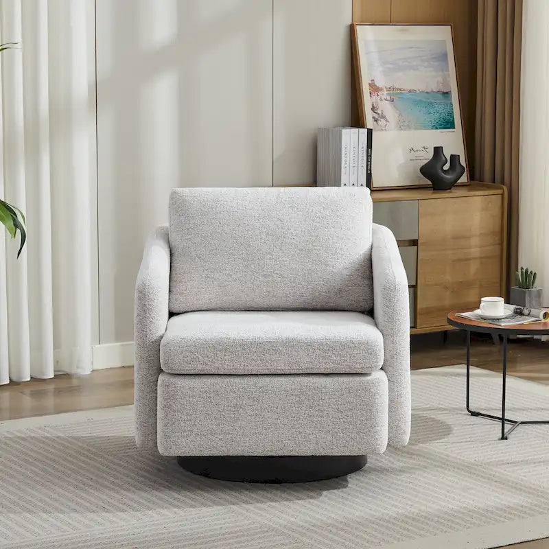 Fauteuil d'appoint moderne pour salon – Canapé simple rembourré avec pieds robustes