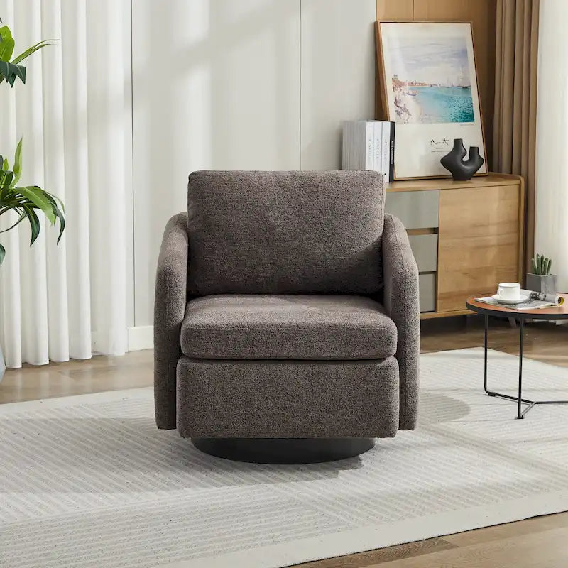Fauteuil d'appoint moderne pour salon – Canapé simple rembourré avec pieds robustes