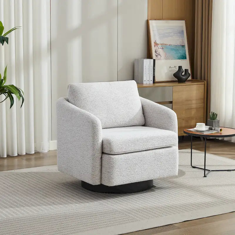Fauteuil d'appoint moderne pour salon – Canapé simple rembourré avec pieds robustes