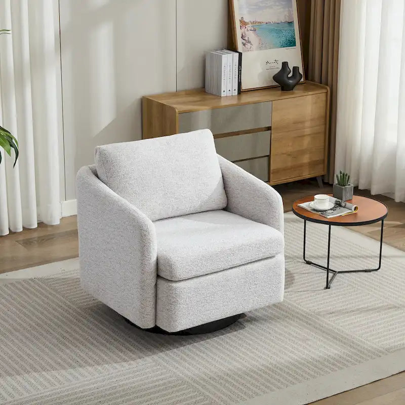 Fauteuil d'appoint moderne pour salon – Canapé simple rembourré avec pieds robustes