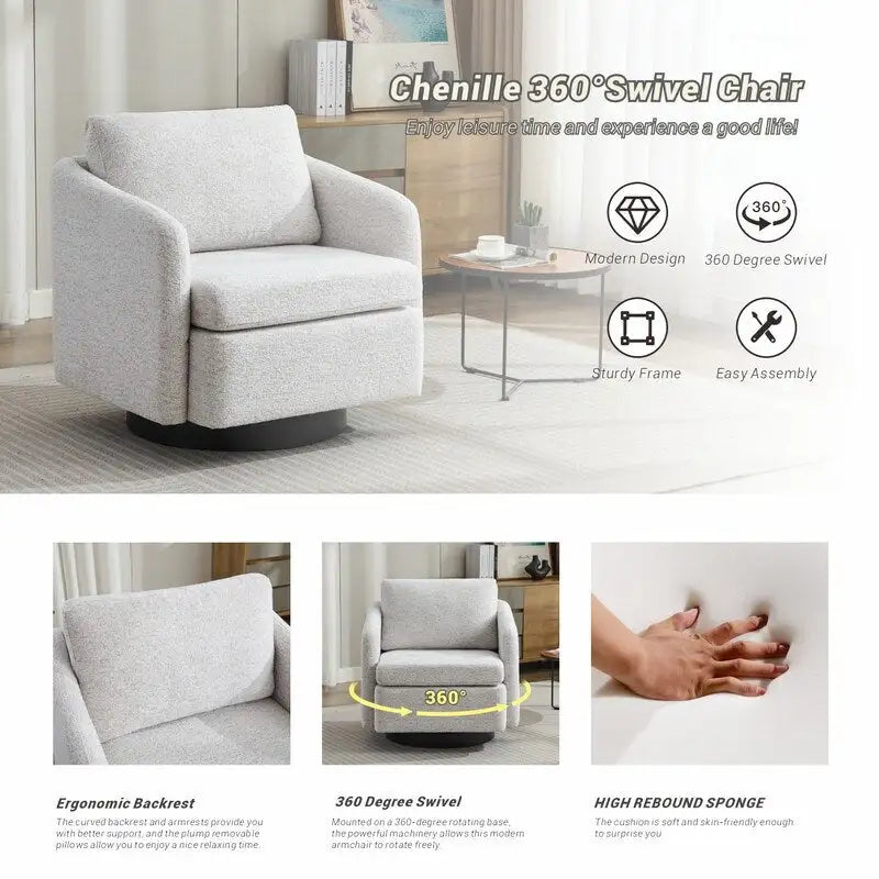 Fauteuil d'appoint moderne pour salon – Canapé simple rembourré avec pieds robustes