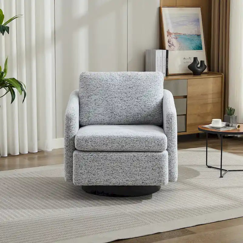 Fauteuil d'appoint moderne pour salon – Canapé simple rembourré avec pieds robustes