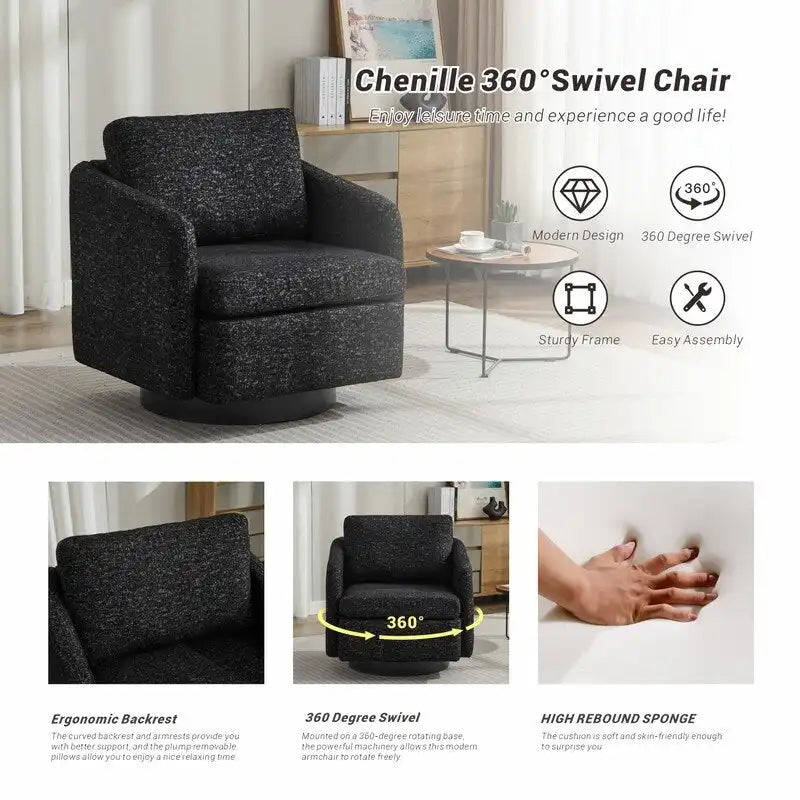 Fauteuil d'appoint moderne pour salon – Canapé simple rembourré avec pieds robustes