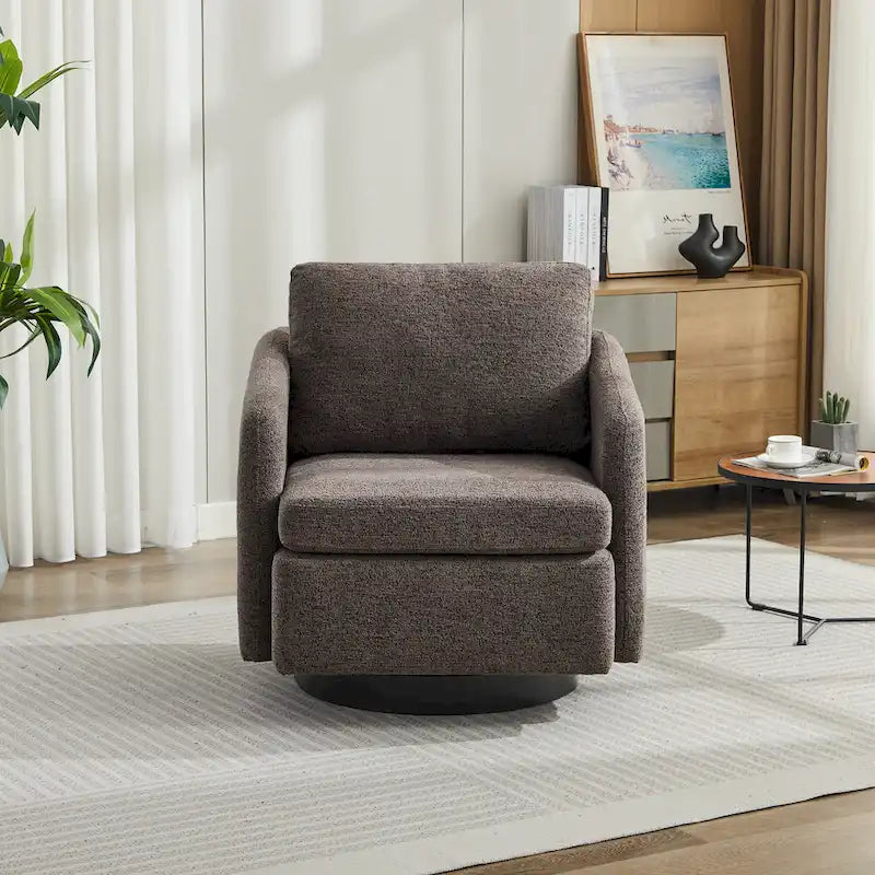 Fauteuil d'appoint moderne pour salon – Canapé simple rembourré avec pieds robustes