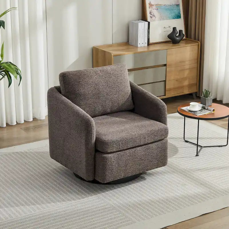 Fauteuil d'appoint moderne pour salon – Canapé simple rembourré avec pieds robustes