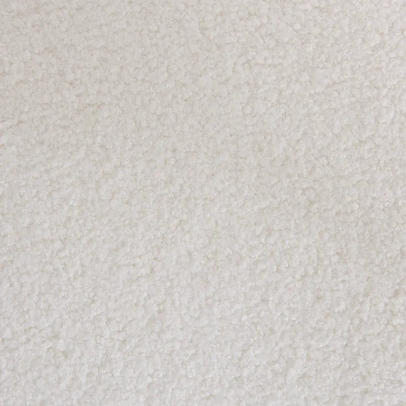Fauteuil d'appoint moderne en tissu bouclé, fauteuil incurvé avec cadre en métal noir