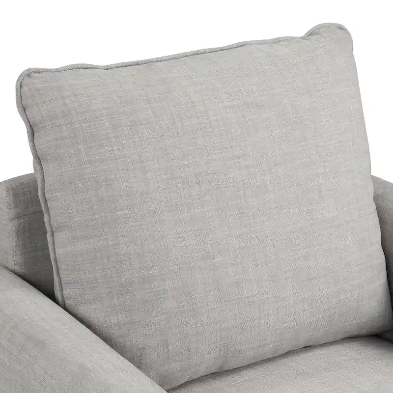 Chaise avec pieds effilés en bois massif, fauteuil simple en tissu rembourré