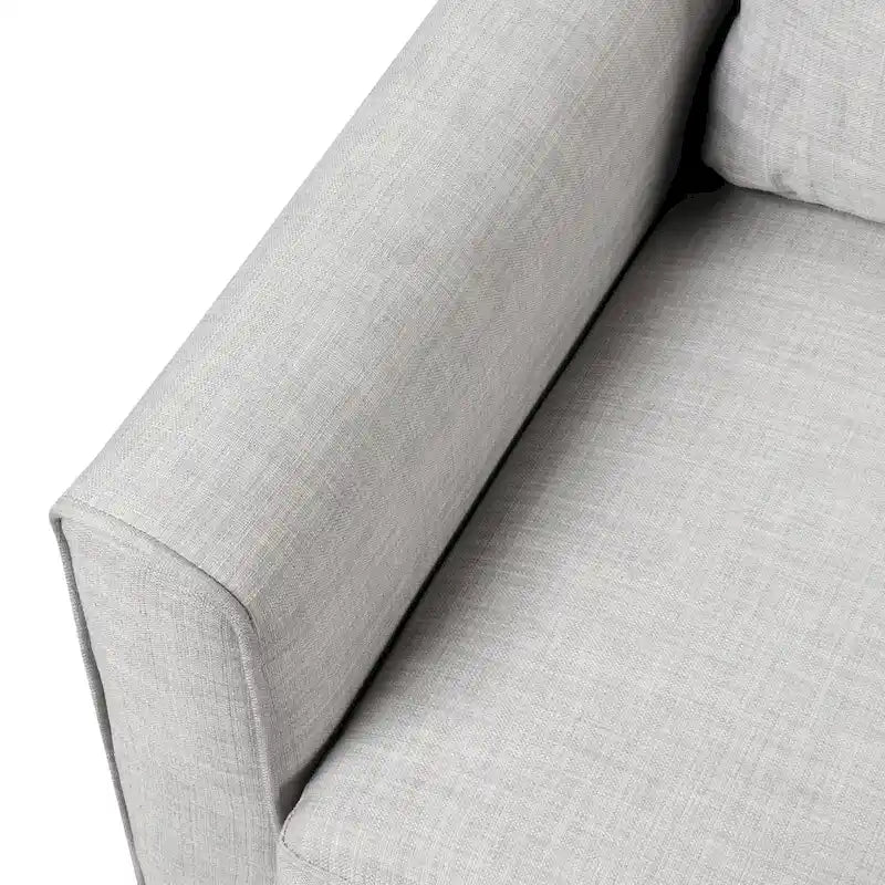 Chaise avec pieds effilés en bois massif, fauteuil simple en tissu rembourré
