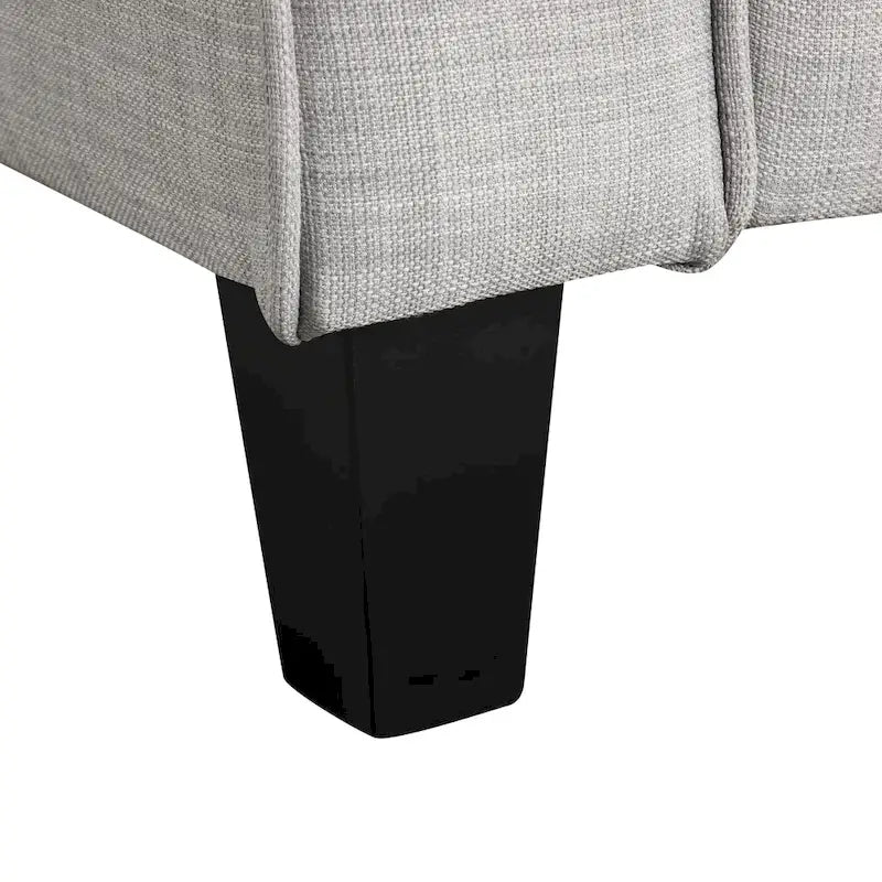 Chaise avec pieds effilés en bois massif, fauteuil simple en tissu rembourré