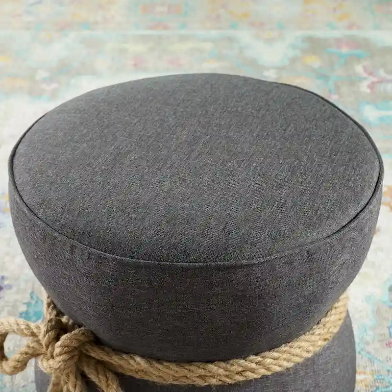 Pouffe Repose-pieds en tissu rembourré – Siège d'appoint rembourré doux pour le salon