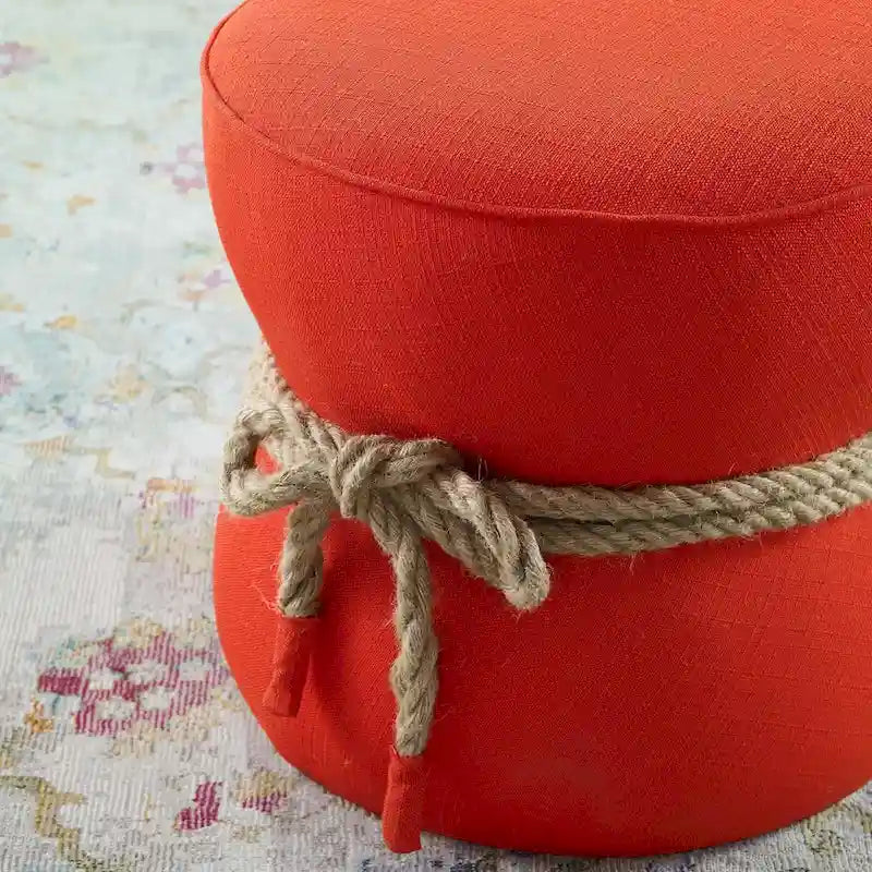 Pouffe Repose-pieds en tissu rembourré – Siège d'appoint rembourré doux pour le salon