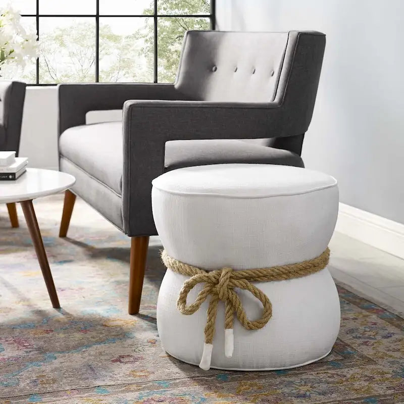 Pouffe Repose-pieds en tissu rembourré – Siège d'appoint rembourré doux pour le salon