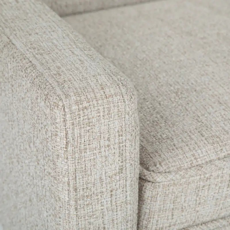 Banc rembourré contemporain avec dossier bas et accoudoirs incurvés – Siège d'appoint en mousse haute densité
