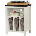Table d'appoint en bois massif avec rangement pour disques vinyles, peut contenir 160 disques – 49,9 cm (l) x 73,7 cm (H)