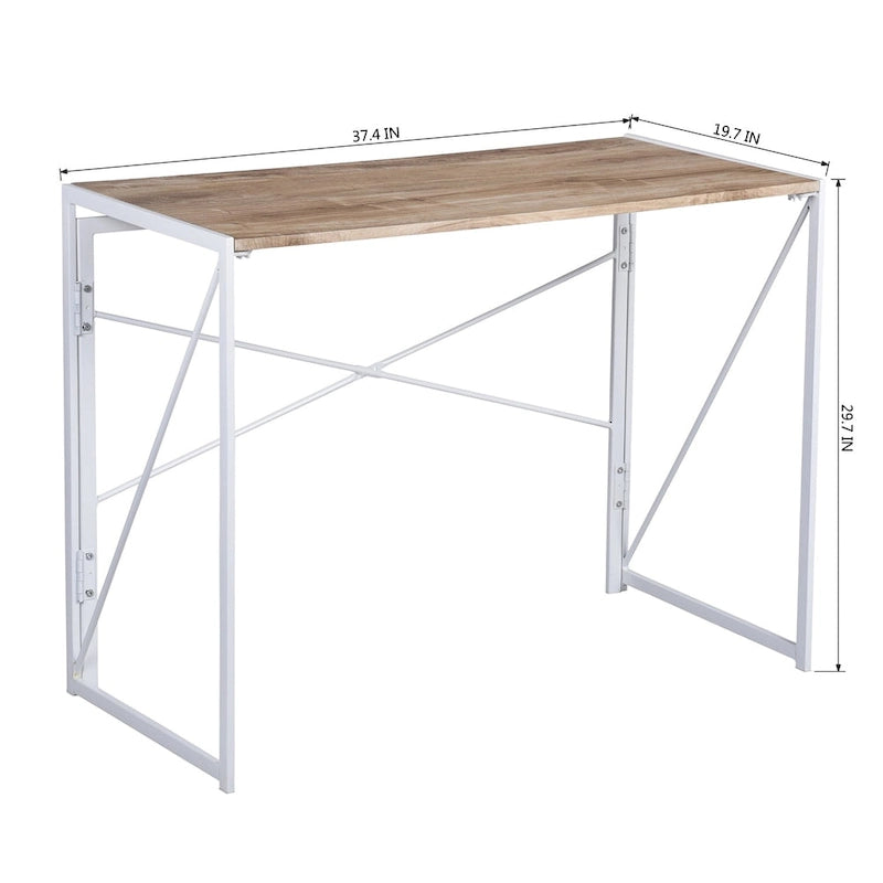Bureau d'étude et d'écriture pliable simple, aucun assemblage requis – Table de bureau à domicile peu encombrante