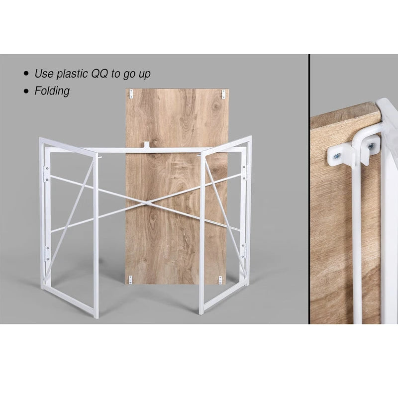 Bureau d'étude et d'écriture pliable simple, aucun assemblage requis – Table de bureau à domicile peu encombrante