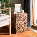 SAFAVIEH Iida Bali Black Stool - Natural - 13 x 13 x 18 - 13Wx13Dx18H