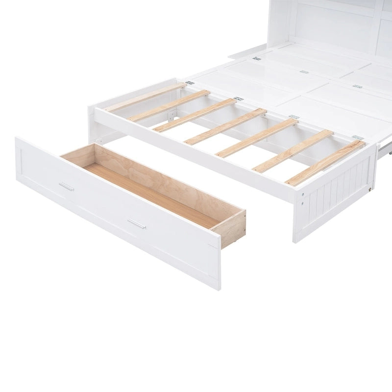 Lit escamotable mural Queen Size avec design rabattable peu encombrant pour petites chambres