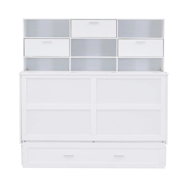 Lit escamotable mural Queen Size avec design rabattable peu encombrant pour petites chambres