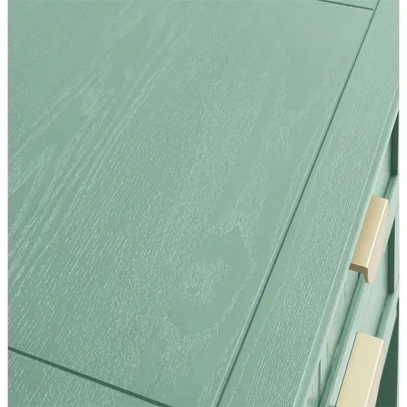 Table de chevet de style américain avec deux tiroirs de rangement – Table d'appoint de chambre à coucher avec finition grain de bois