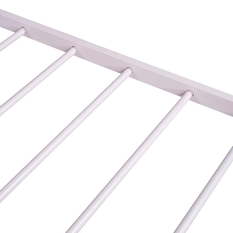 Lit plateforme en métal pleine grandeur avec lit gigogne double – Pas besoin de sommier, conception peu encombrante