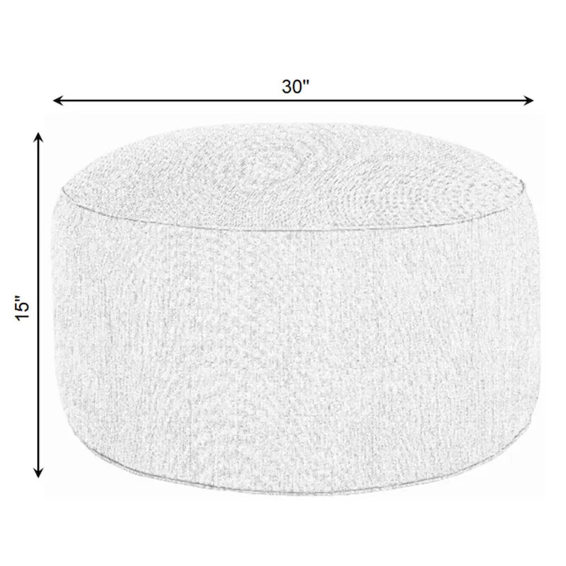 Repose-pieds pouf texturé d'intérieur – Accent doux pour salon ou chambre à coucher