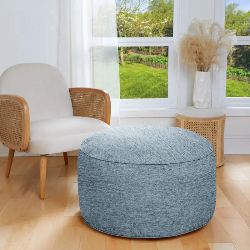 Repose-pieds pouf texturé d'intérieur – Accent doux pour salon ou chambre à coucher