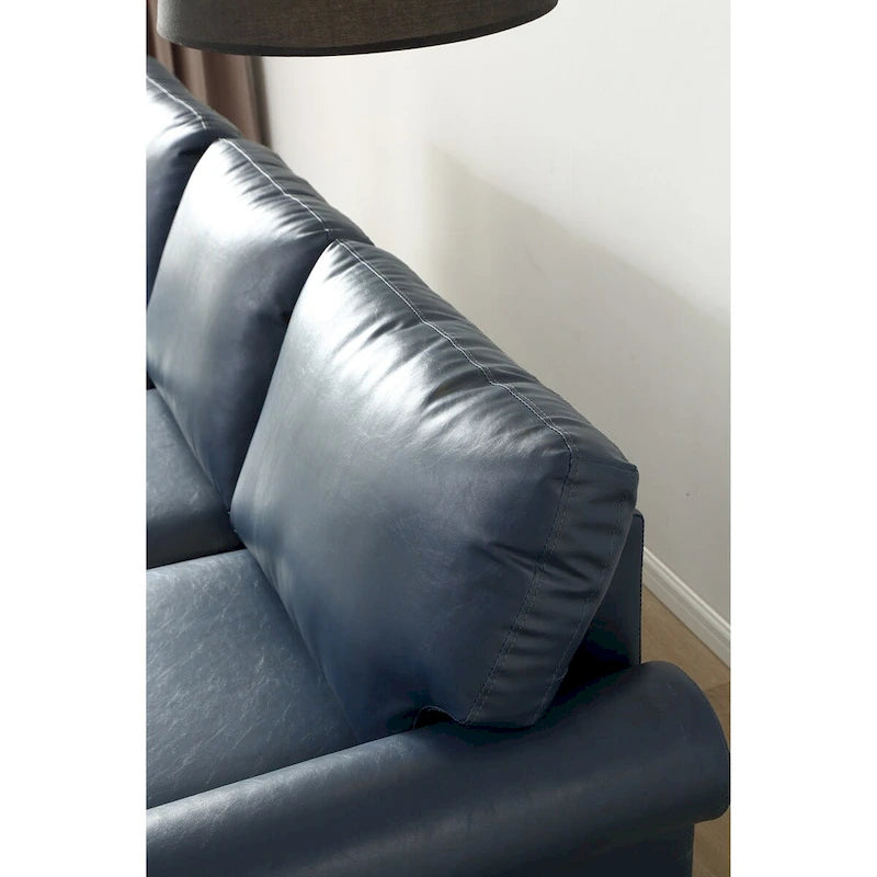 Canapé en similicuir à clous pour salon, bureau, appartement – style classique