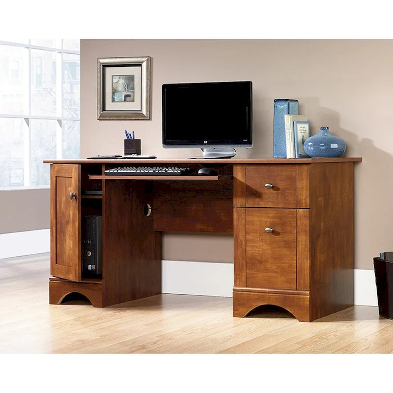 Bureau informatique moderne avec étagère de rangement, table d'étude pour petits espaces