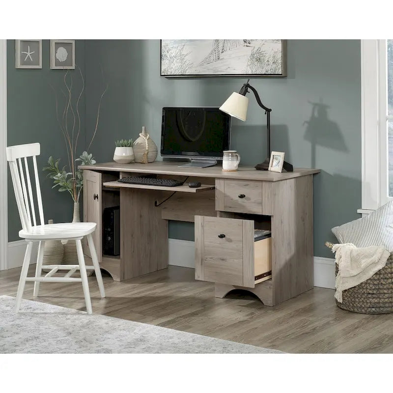 Bureau informatique moderne avec étagère de rangement, table d'étude pour petits espaces