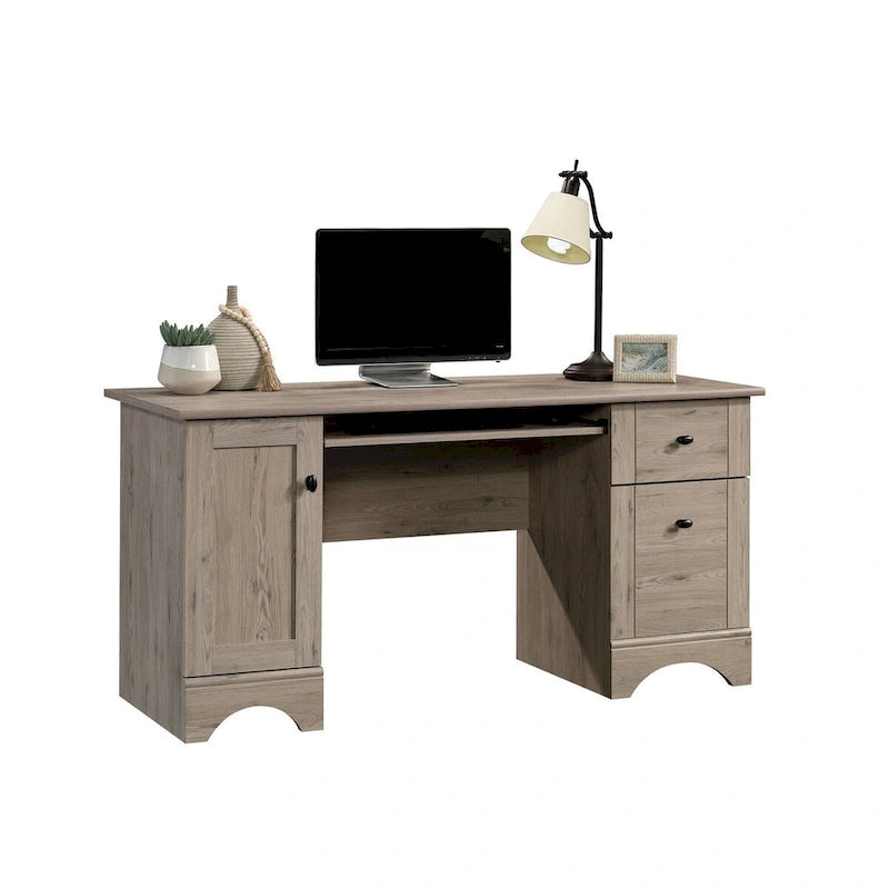 Bureau informatique moderne avec étagère de rangement, table d'étude pour petits espaces