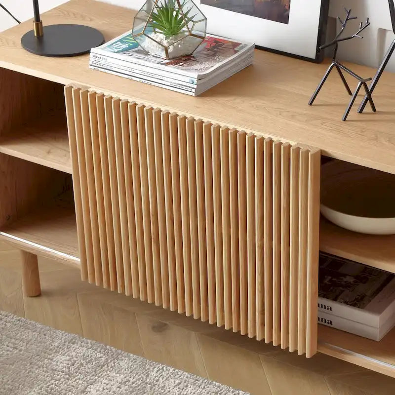 Buffet vaisselier en chêne de 48 po avec armoire de rangement