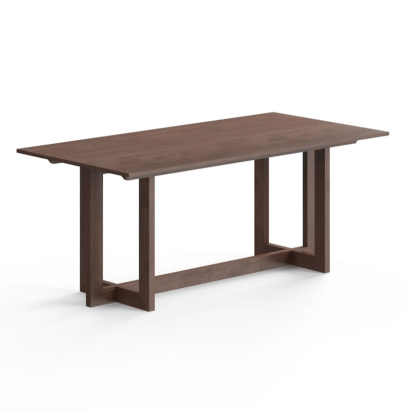 Table à manger rectangulaire – Bois massif, style moderne du milieu du siècle, 3 finitions