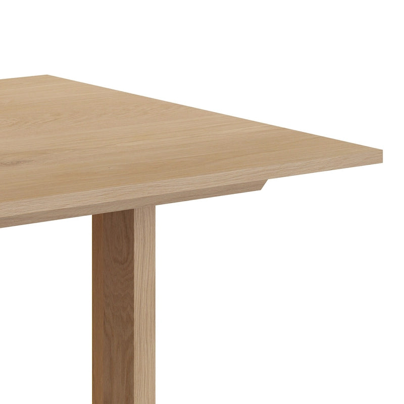 Table à manger rectangulaire – Bois massif, style moderne du milieu du siècle, 3 finitions
