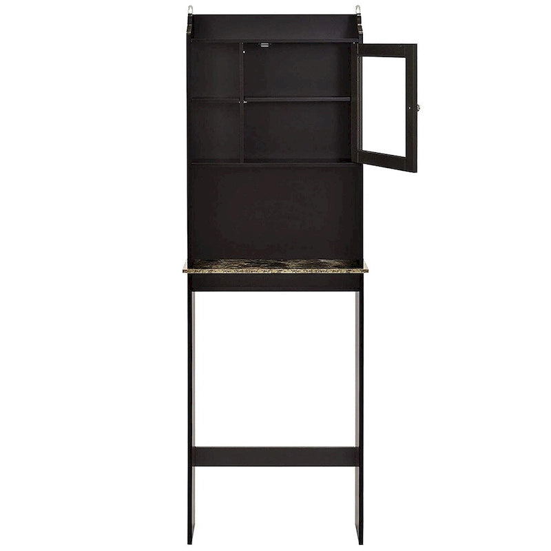 Meuble de rangement en bois pour toilettes, gain de place