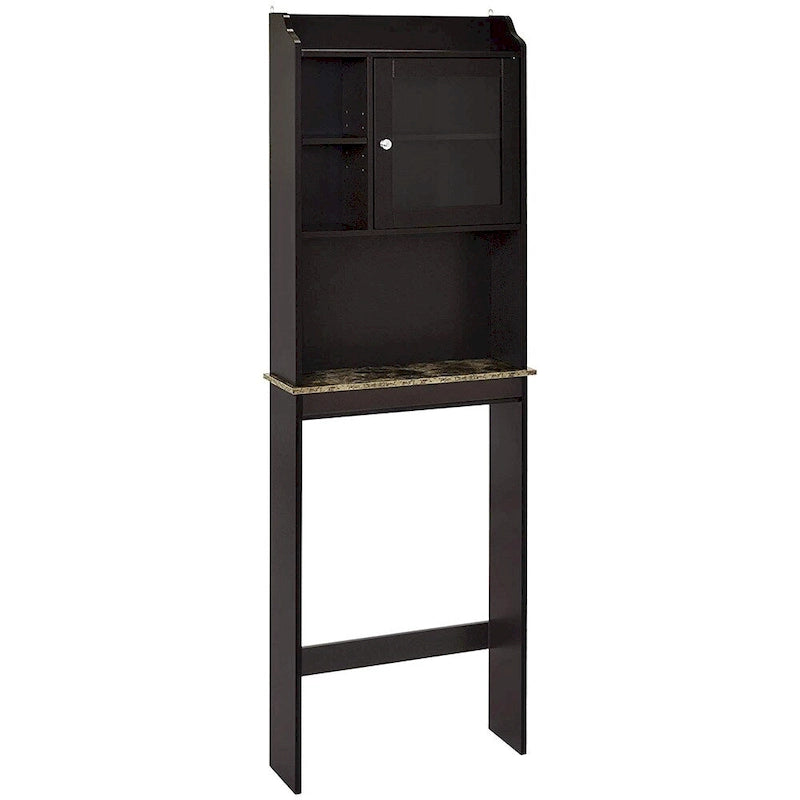 Meuble de rangement en bois pour toilettes, gain de place