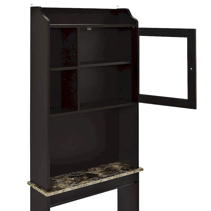 Meuble de rangement en bois pour toilettes, gain de place